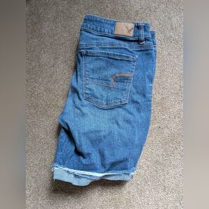 American Eagle Long Denim Shorts Size 8